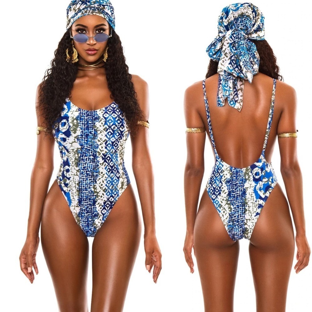 NWT BFYNE RAVN ONE PIECE Blue Blush SWIMSUIT size XS